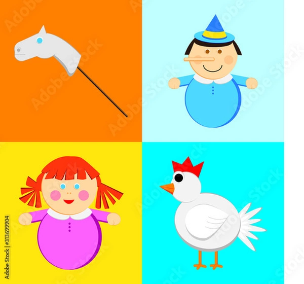 Fototapeta Cute Puppets