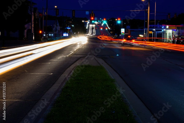 Obraz Car light trails