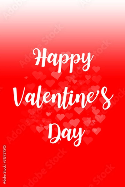 Fototapeta Happy Valentine's day background with icon heart.