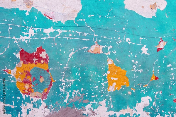 Obraz Muro azul desgastado