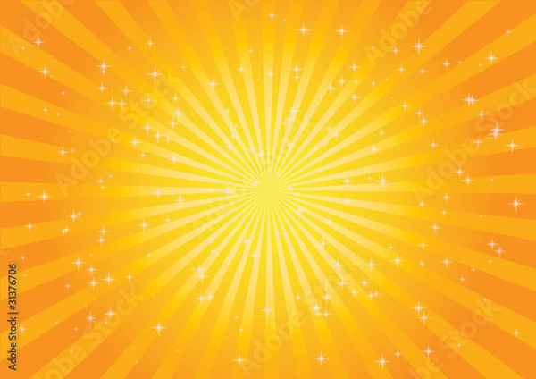 Fototapeta Orange burst  vector  roundabout