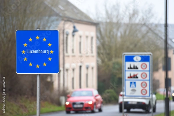 Fototapeta frontière circulation pays europe Luxembourg