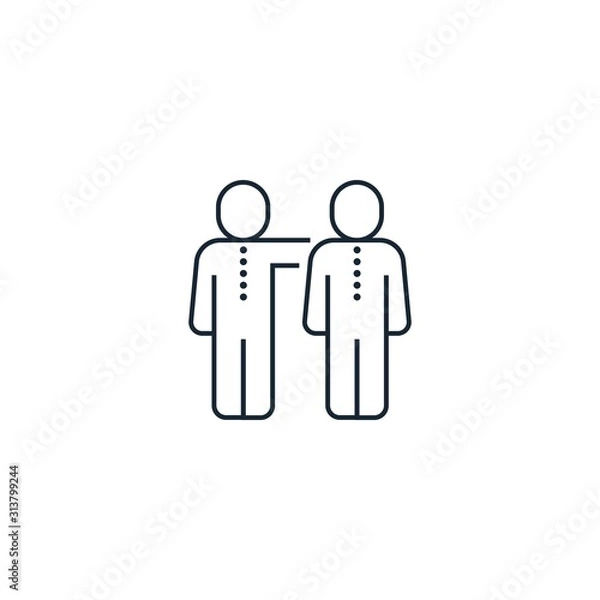 Fototapeta colleague creative icon. From Business People icons collection. Isolated colleague sign on white background