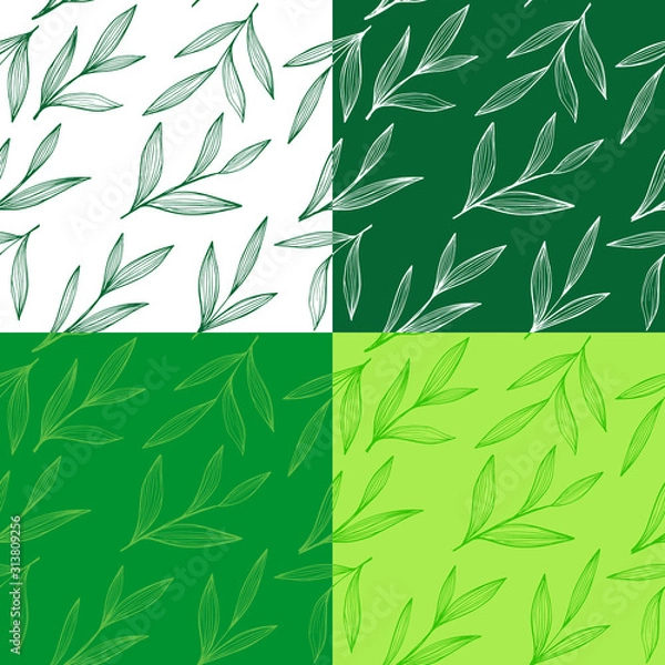Obraz Minimalistic pattern of leaves for background