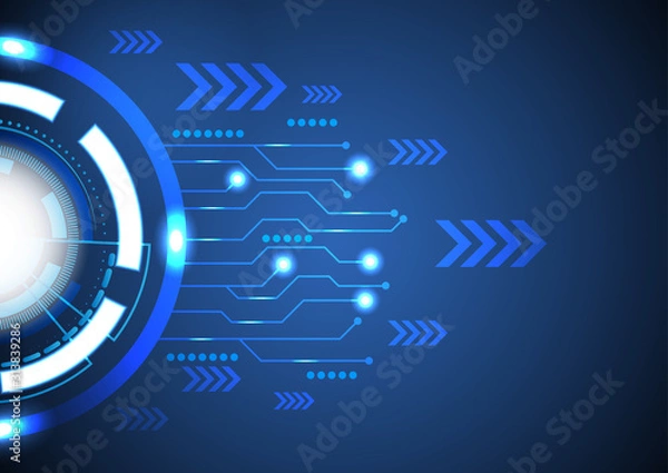 Fototapeta Vector background abstract technology communication concept.