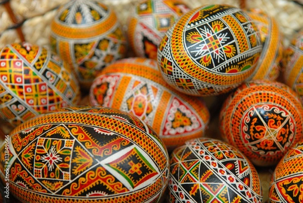 Fototapeta Many Easter eggs