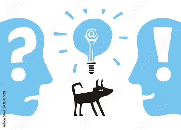 Fototapeta dog thinking