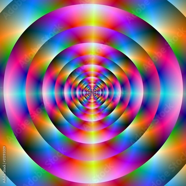 Fototapeta Psychedelic Concentric Rings