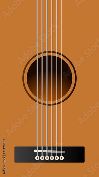 Obraz Vector classic guitar body. To see the other vector guitar illustrations , please check Guitars collection.