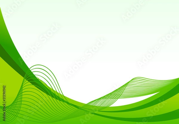 Obraz vector abstract green background. To see the other vector wavy background illustrations , please check Abstract Wavy Backgrounds collection.