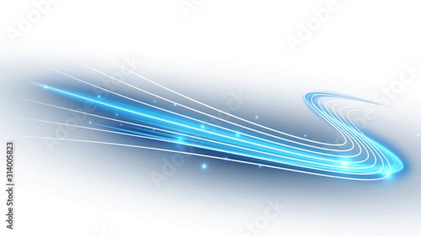 Fototapeta Zigzag swoosh of water shapes on white background