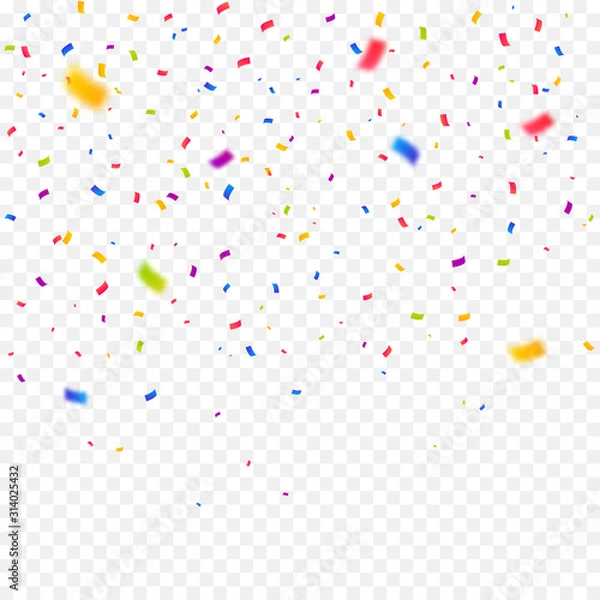 Obraz Color Confetti Background. Celebrate Party Vector Illustration