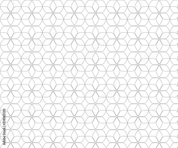 Fototapeta Pattern geometric texture, line of leaf or flower