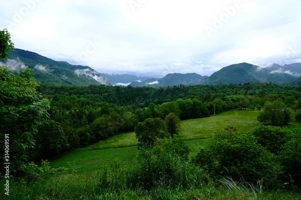 Fototapeta landscape in the mountains