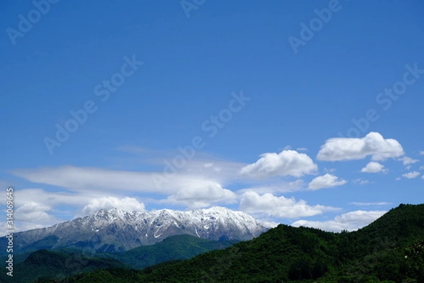 Obraz mountains and blue sky