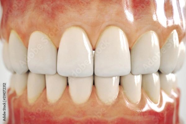 Fototapeta invisible dental implant on white background - 3D Rendering
