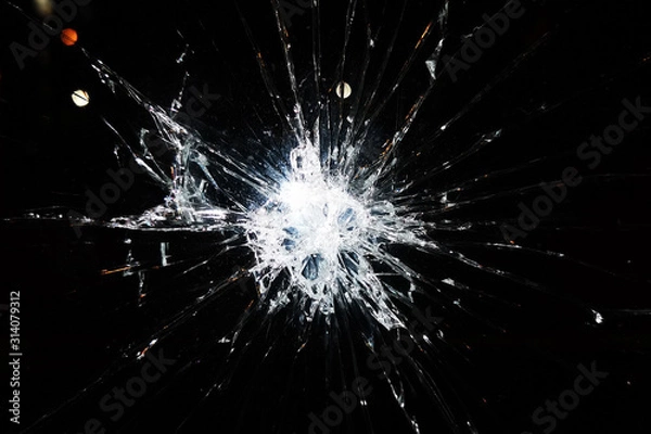 Fototapeta damaged glass texture