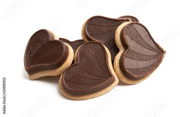 Obraz chocolate hearts isolated
