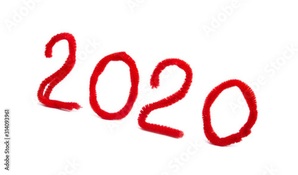 Fototapeta 2020 numbers isolated