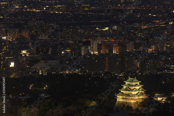 Fototapeta 愛知県 スカイプロムナード 夜景