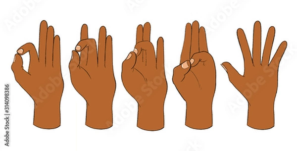 Fototapeta Finger to Thumb Exercise 