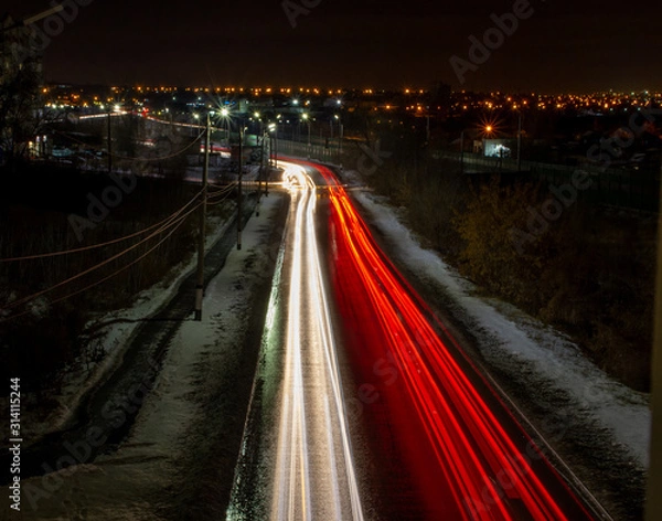 Obraz light stream from a car