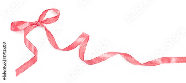Obraz Thin silk pink ribbon
