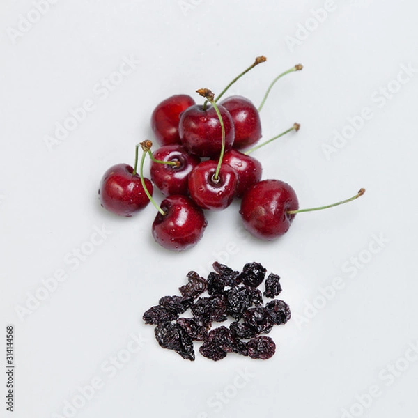 Obraz ripe cherries and dried fruit