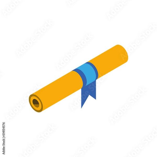 Obraz Isolated graduation diplom vector design