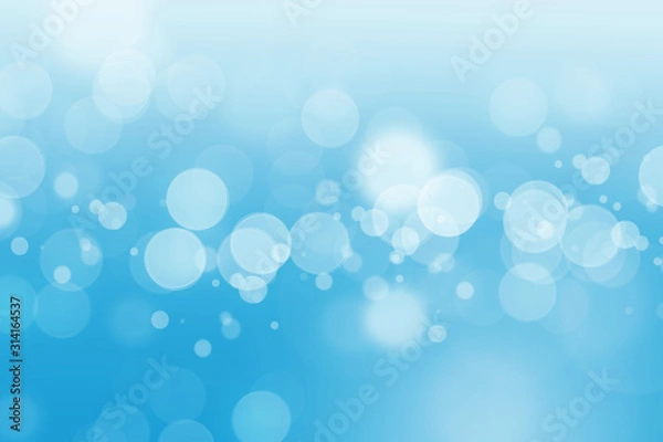 Obraz Blue bokeh lights abstract background