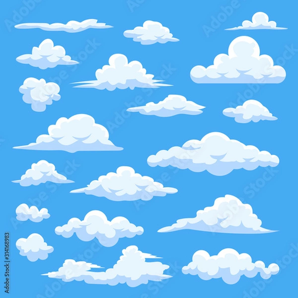Fototapeta chmura wektor zestaw kolekcja graficzny projekt clipart