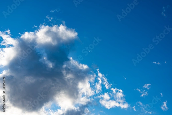 Obraz Blue sky with white clouds
