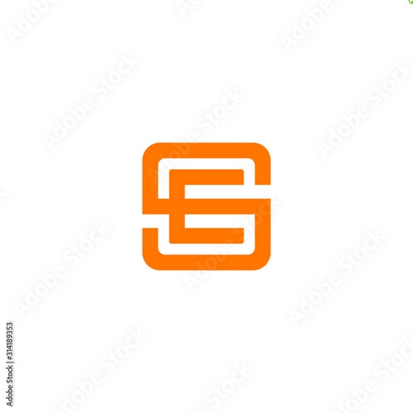 Obraz ES initial logo design