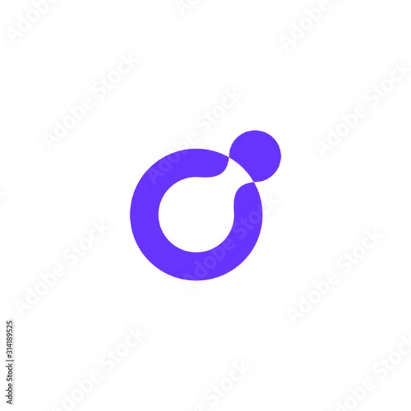 Obraz Letter C technology logo design