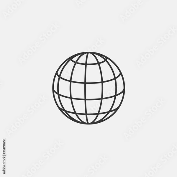 Obraz globe icon vector illustration for website and graphic design