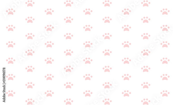 Fototapeta Abstract pattern Pink dog footprints.