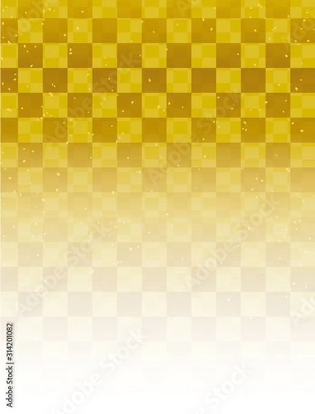 Fototapeta 市松模様と金箔　和風素材