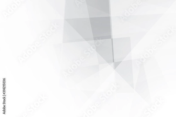 Fototapeta Abstract geometric white and gray color background. Vector, illustration.	