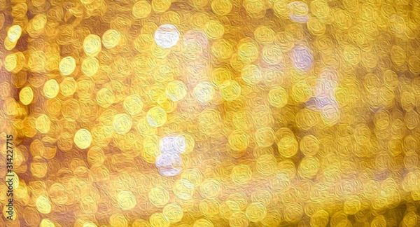 Obraz Abstract golden bokeh background texture.