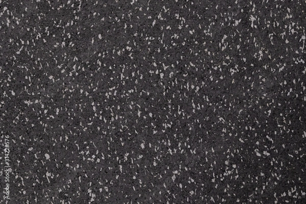 Obraz Close Up Of Modern Acoustic Soft Flooring Lino Made Of Crumb Rubber With Cork Structure. Background Texture With Copy Space
