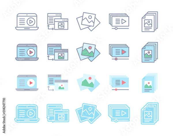 Fototapeta Web,Advertising icons on buttons,Back version,vector set 1