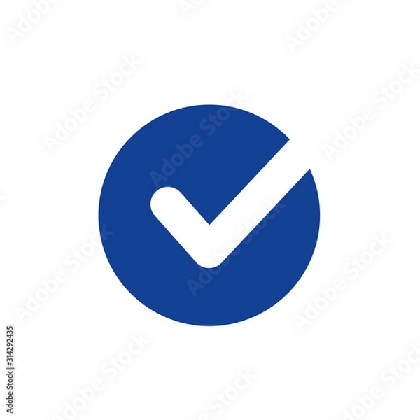 Fototapeta Vector Tick Icon. Correct symbol illustration. Checkmark icon. Stock vector illustration isolated on white background.