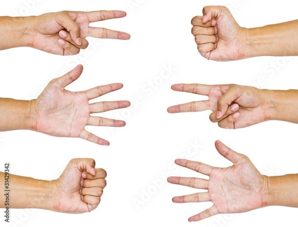 Obraz Paper scissors stone