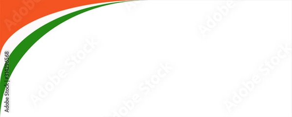 Obraz Tricolor Indian flag border drame design vector.