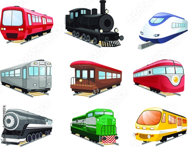Obraz train icons