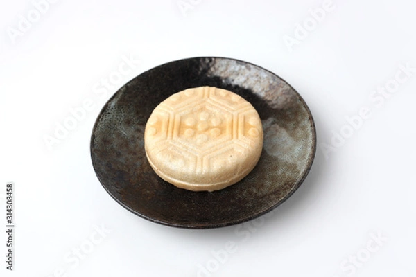 Fototapeta もなか 最中 日本のお菓子 和菓子 白背景