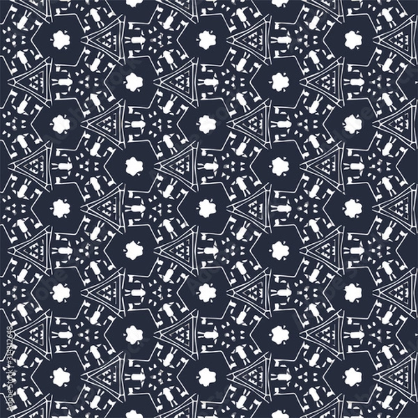 Fototapeta Abstract geometric pattern in ornamental style. Seamless texture. Desing Wallpaper,greeting card,gift.