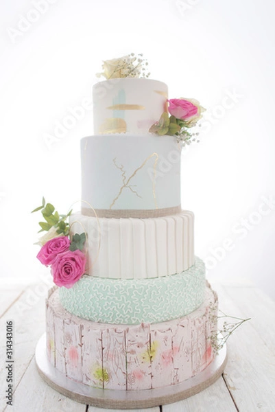 Fototapeta Wedding cake isolated