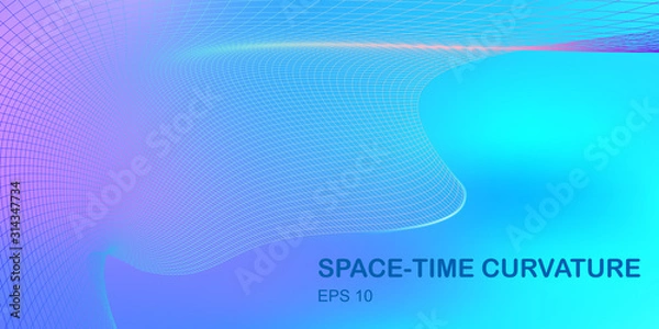 Obraz Vector curvature Space-Time Concept Design - Hi-Tech Futuristic Multiple Universe Background