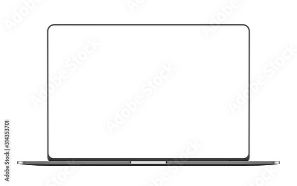 Obraz Laptop template isolated on white. Template, mockup.